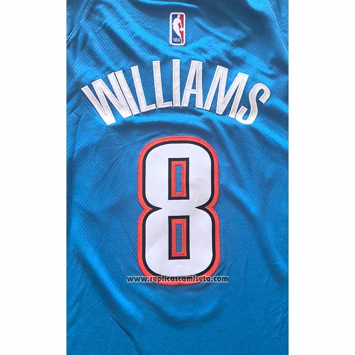 Camiseta Oklahoma City Thunder Jalen Williams NO 8 Icon 2024-25 Azul